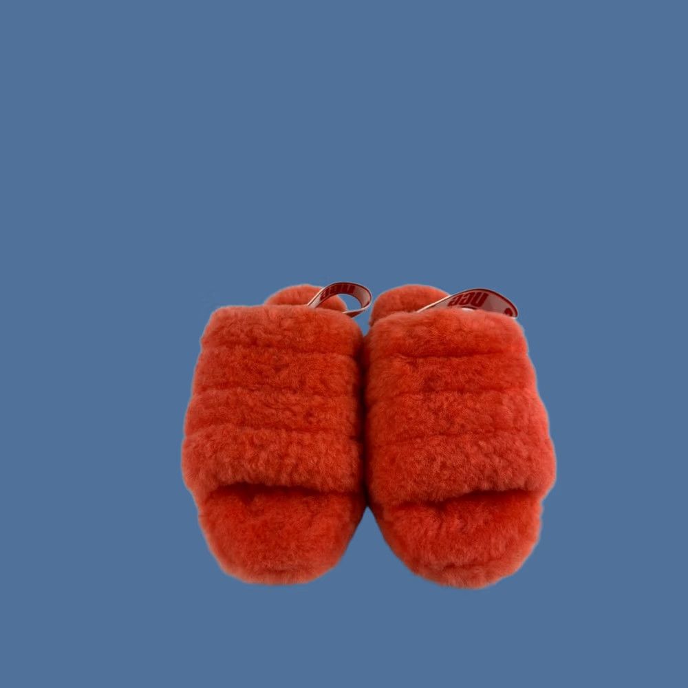 Ugg UGG Australia Fluff Yeah Slide Sandal Orange 1095119 Size 8 Authentic Size US 8 / IT 38 - 1 Thumbnail