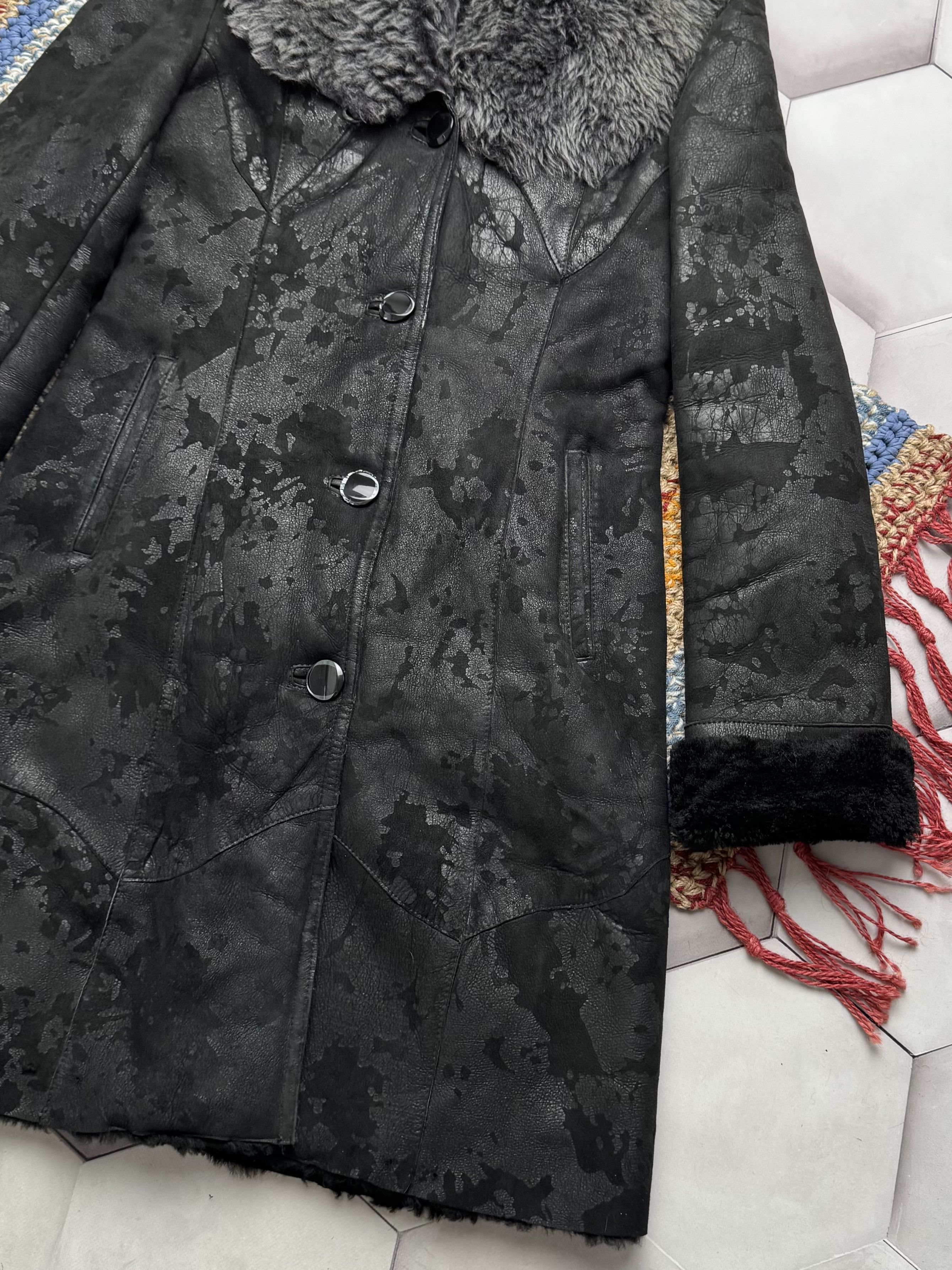 Japanese Brand Vintage Real Sheepskin Coat (E4) Size S / US 4 / IT 40 - 4 Thumbnail