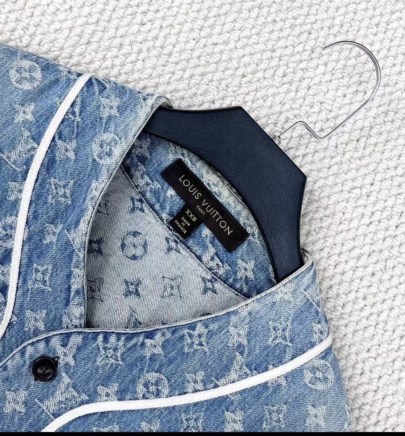 Louis Vuitton × Supreme Supreme lv Louis Vuitton denim baseball Jersey Size US XXS / EU 40 - 3 Thumbnail