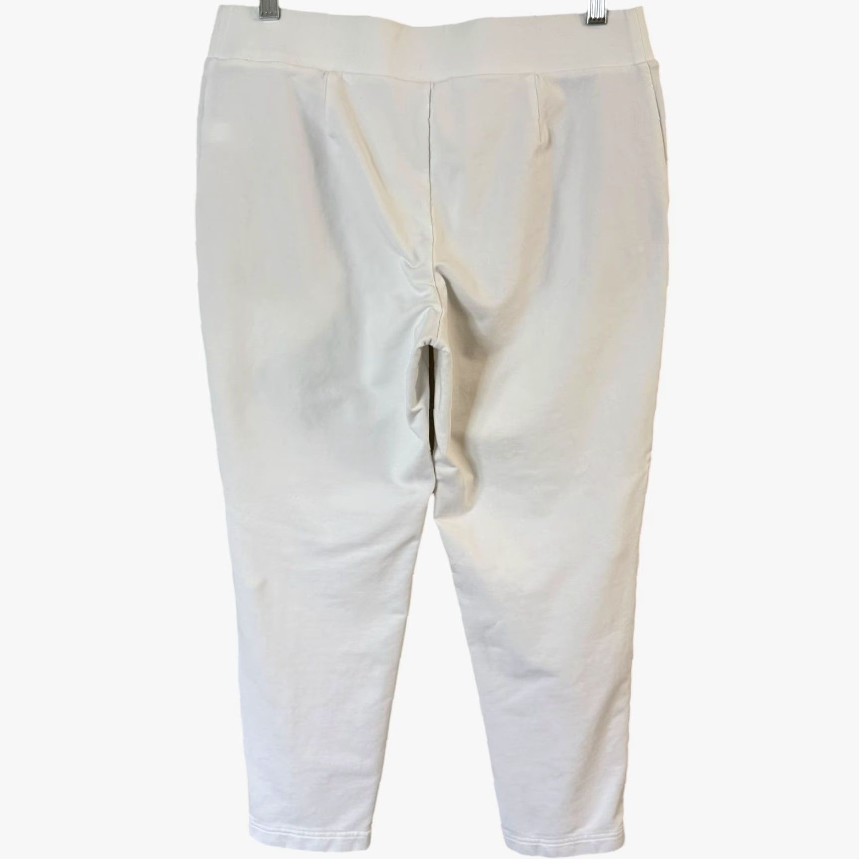 J. Jill J. Jill Pure Affinity French Terry Pants White Slim-Leg Crop Pull-On Women Small Size 28" / US 6 / IT 42 - 4 Thumbnail