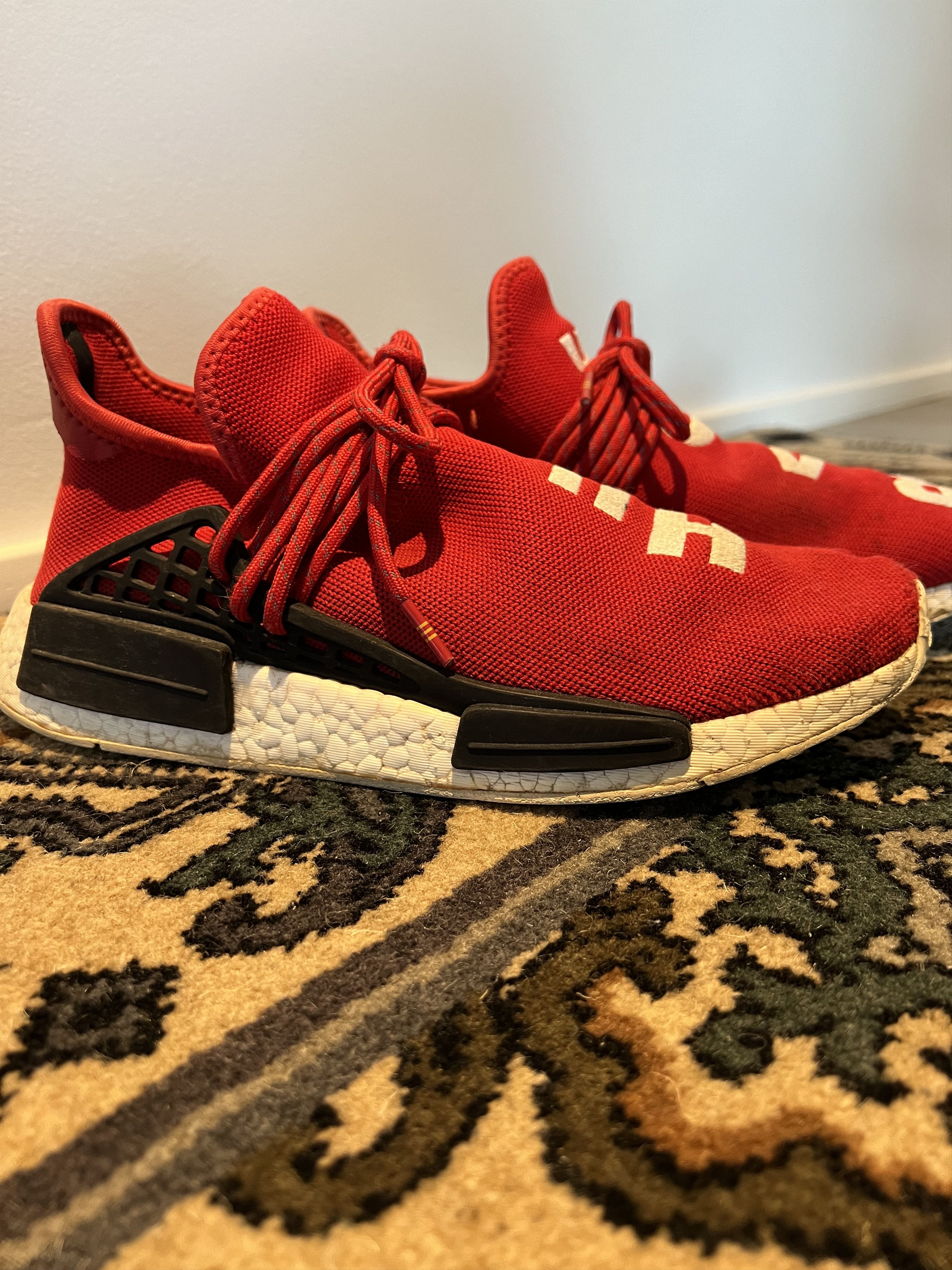 adidas gazelle silver green womens Adidas NMD HU Pharrell Human Race Scarlet  SoleMate Sneakers