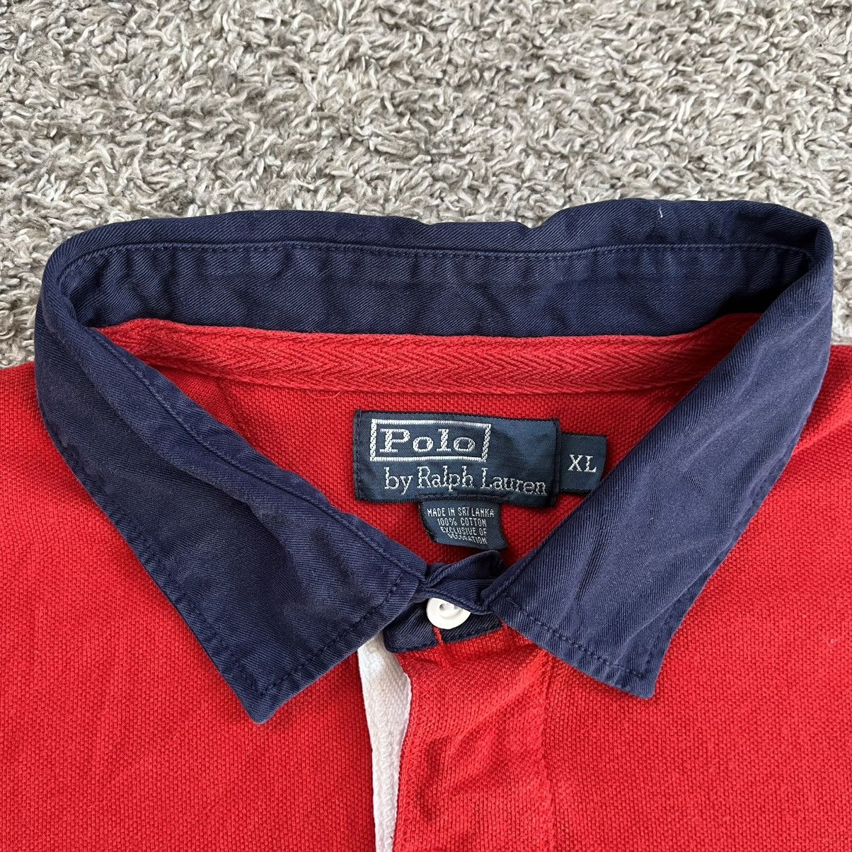 Polo Ralph Lauren 🔴Polo Ralph Lauren Shirt Size XL Big Pony Red Navy Blue Size US XL / EU 56 / 4 - 4 Thumbnail