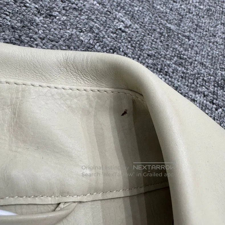 Bottega Veneta Bottega Veneta Beige Leather Jacket. Size US XL / EU 56 / 4 - 4 Thumbnail