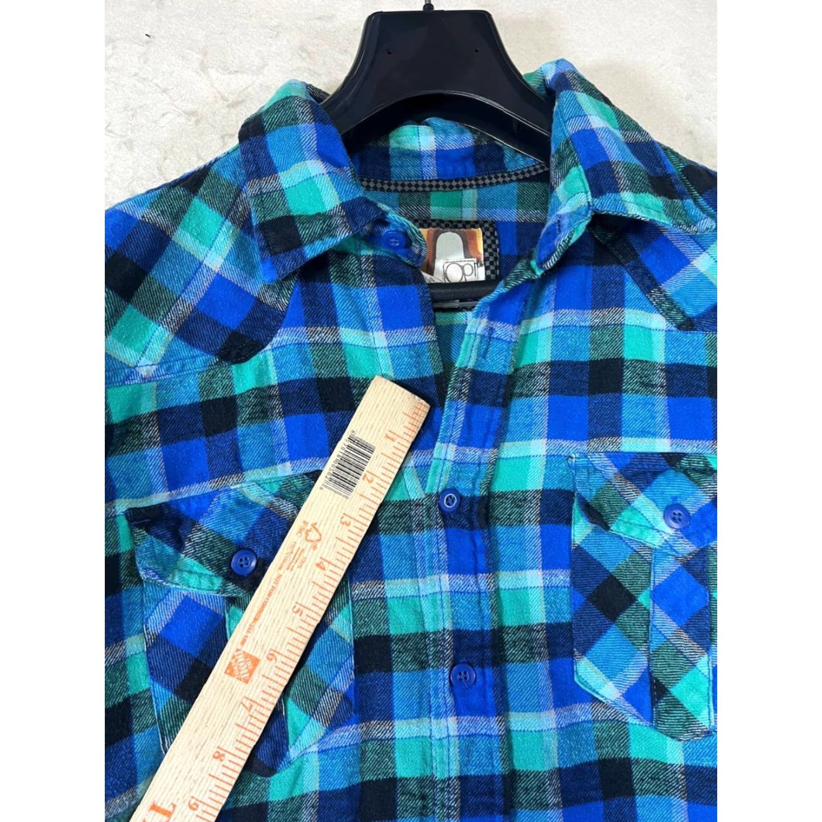 Vintage VINTAGE Op Button Up Shirt Men XL Plaid Long Sleeve Cotton Missing Buttons Pic Shirt Op Button Up XL Blue Cotton Plaid Casual Men Blues Boys? Size US XL / EU 56 / 4 - 6 Thumbnail