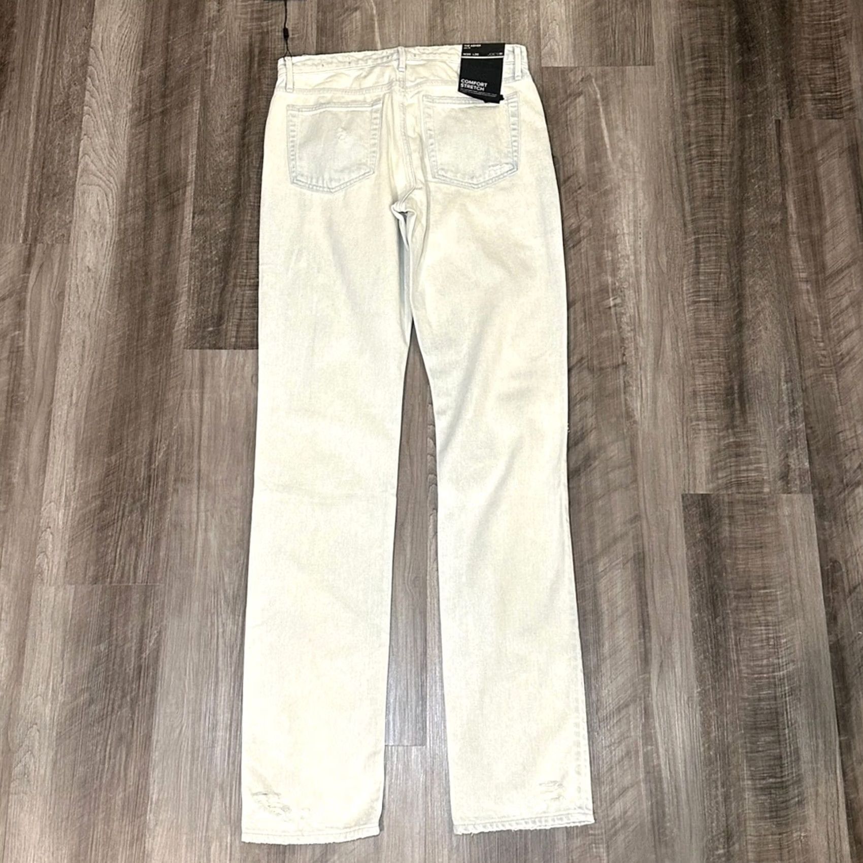 Vintage Joe's Jeans The Asher Slim Fit Thrashed Acid Washed Jeans - 30x36 Mens Blue 30 Regular Straight NWT Size US 30 / EU 46 - 3 Thumbnail