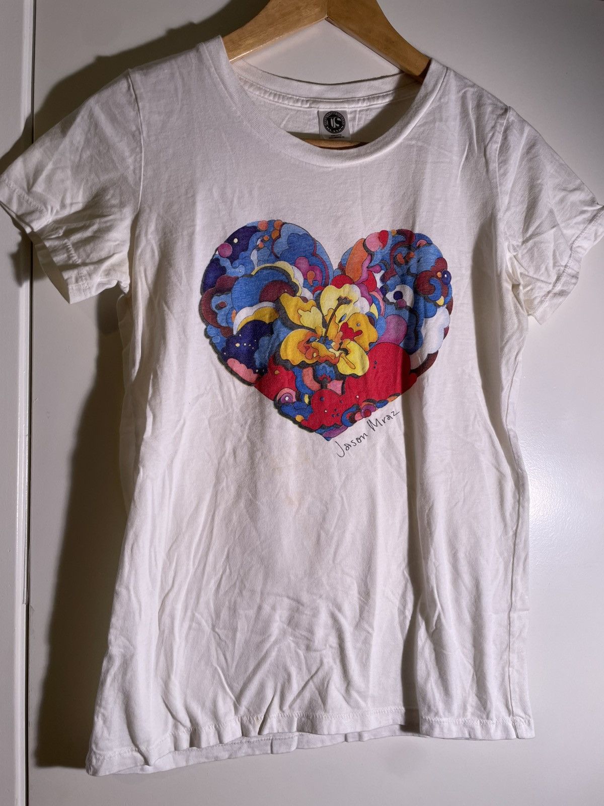 Band Tees 2000’s Y2K VTG Vintage Jason Mraz Heart Art Band Tee Shirt Size US S / EU 44-46 / 1 - 1 Thumbnail