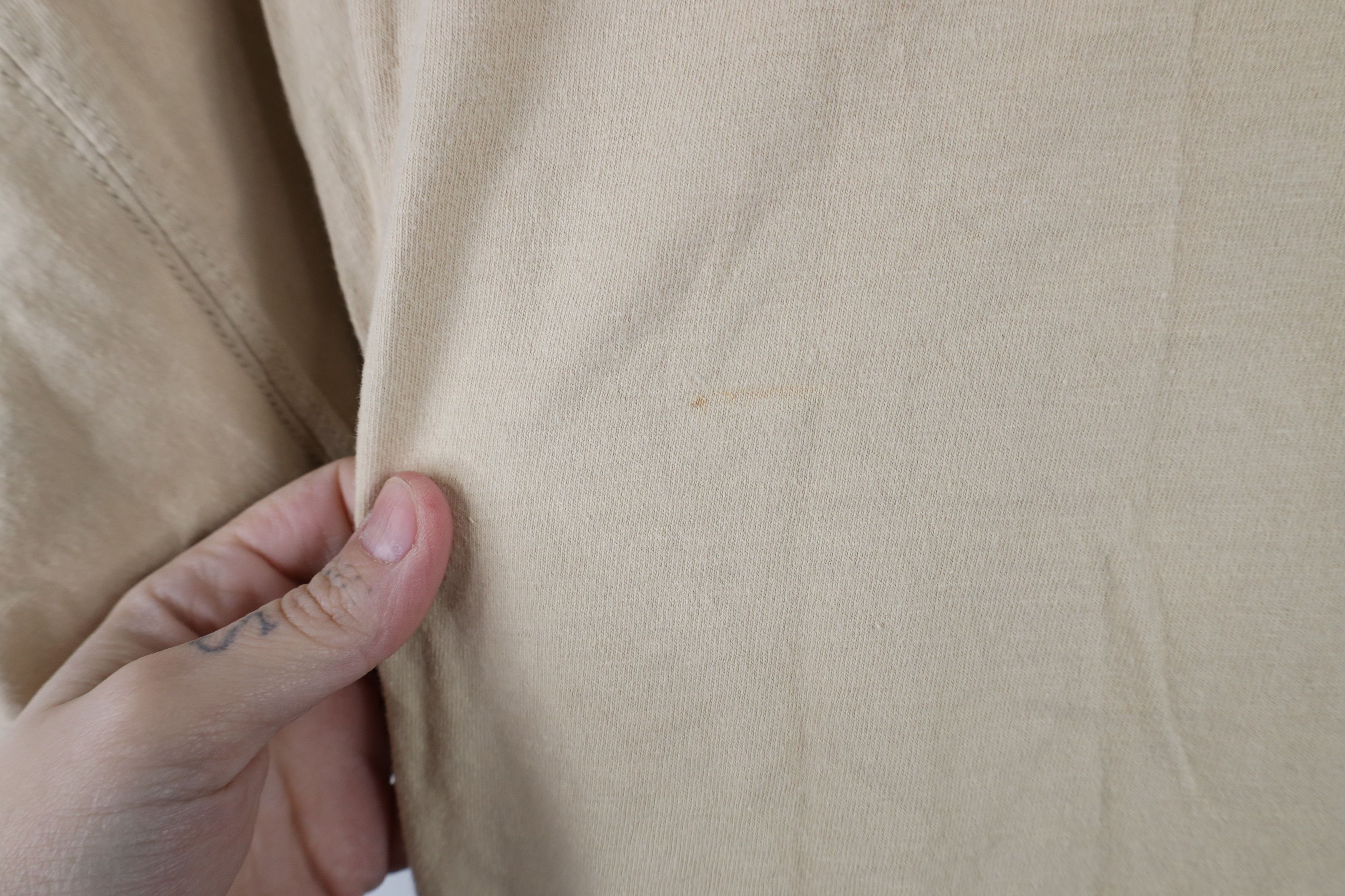 Russell Athletic × Vintage Vintage 90s Russell Athletic Blank Cotton T-Shirt Beige Tan Size US XL / EU 56 / 4 - 10 Thumbnail