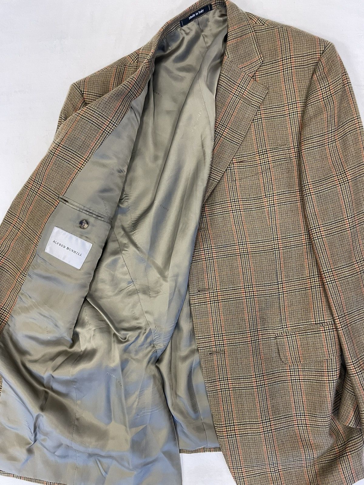 Alfred Dunhill Check Print Cashmere Jacket Size 42L - 8 Thumbnail