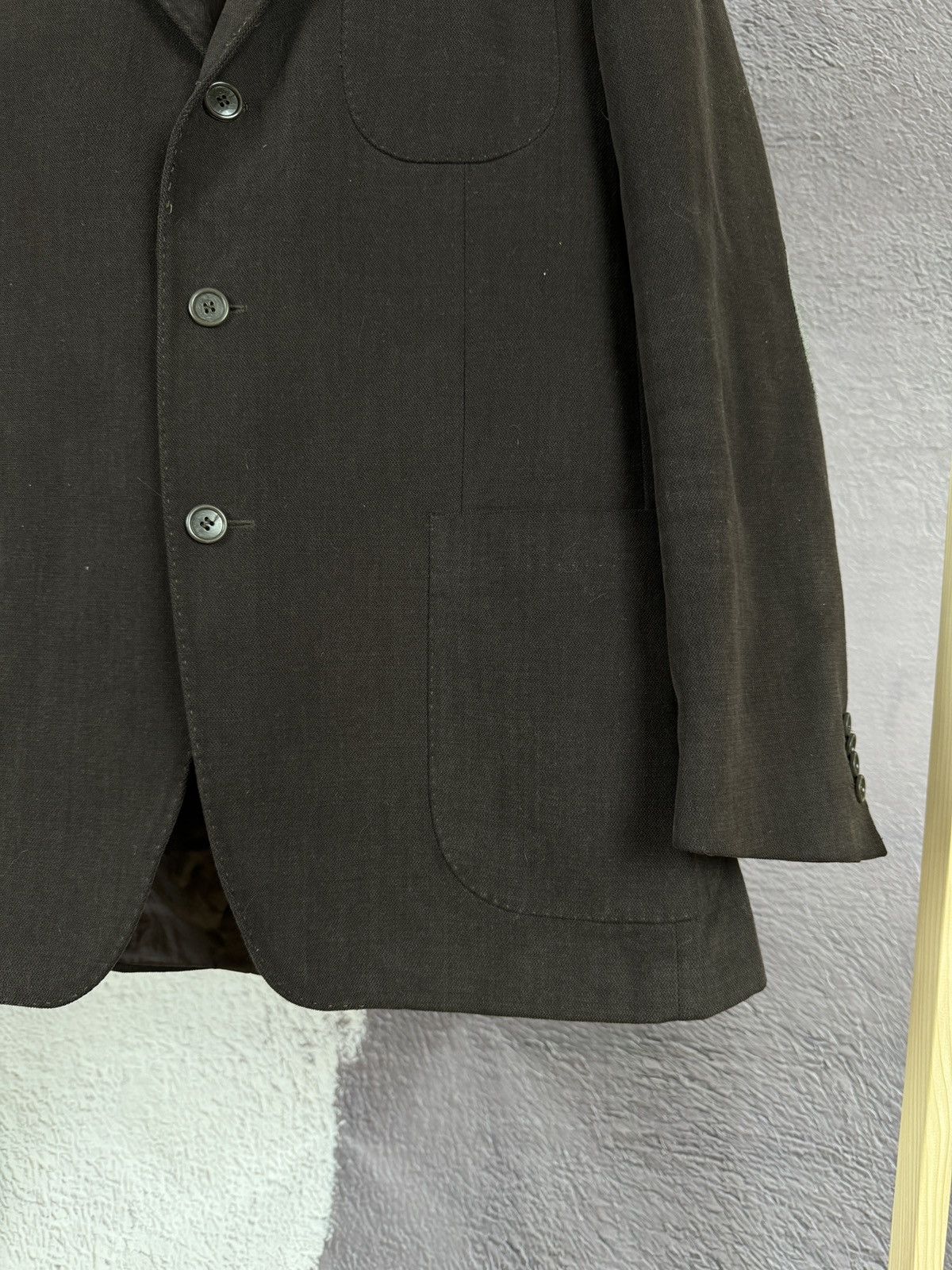 Boggi Boggi Milano vintage brown cotton 3 button blazer Size 44R - 6 Thumbnail