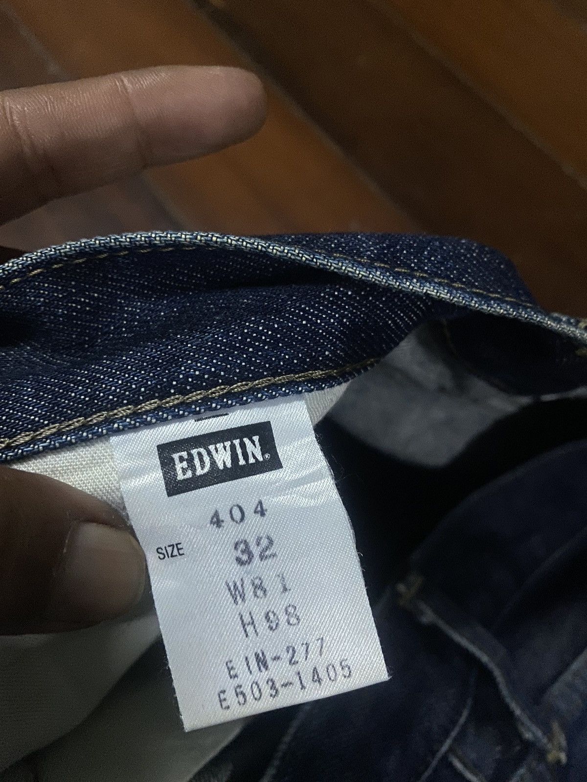 Edwin × Japanese Brand FIRE 🔥 VINTAGE EDWIN 404 distressed Size US 33 - 15 Thumbnail