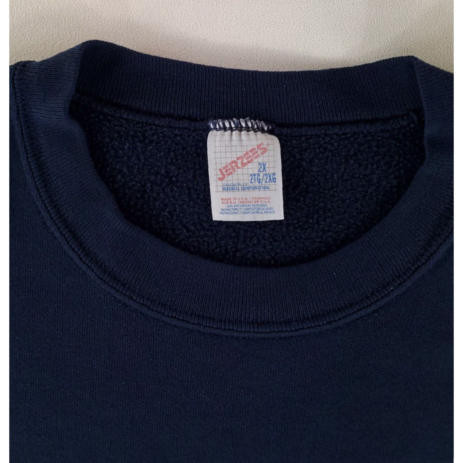 Jerzees VINTAGE Jerzees Sweatshirt Crew Neck 90s Blue Mens XXL Pullover Blank Shirt Size US XXL / EU 58 / 5 - 2 Thumbnail