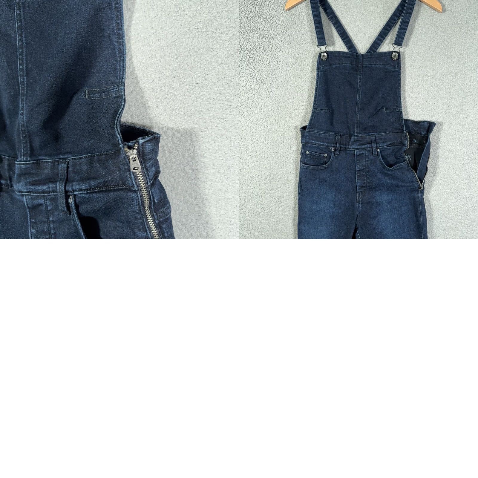 G-Star G-Star 3301 HW Skinny Overalls Womens Medium Blue Denim Bibs Dungarees Jeans Size 32" / US 10 / IT 46 - 11 Thumbnail
