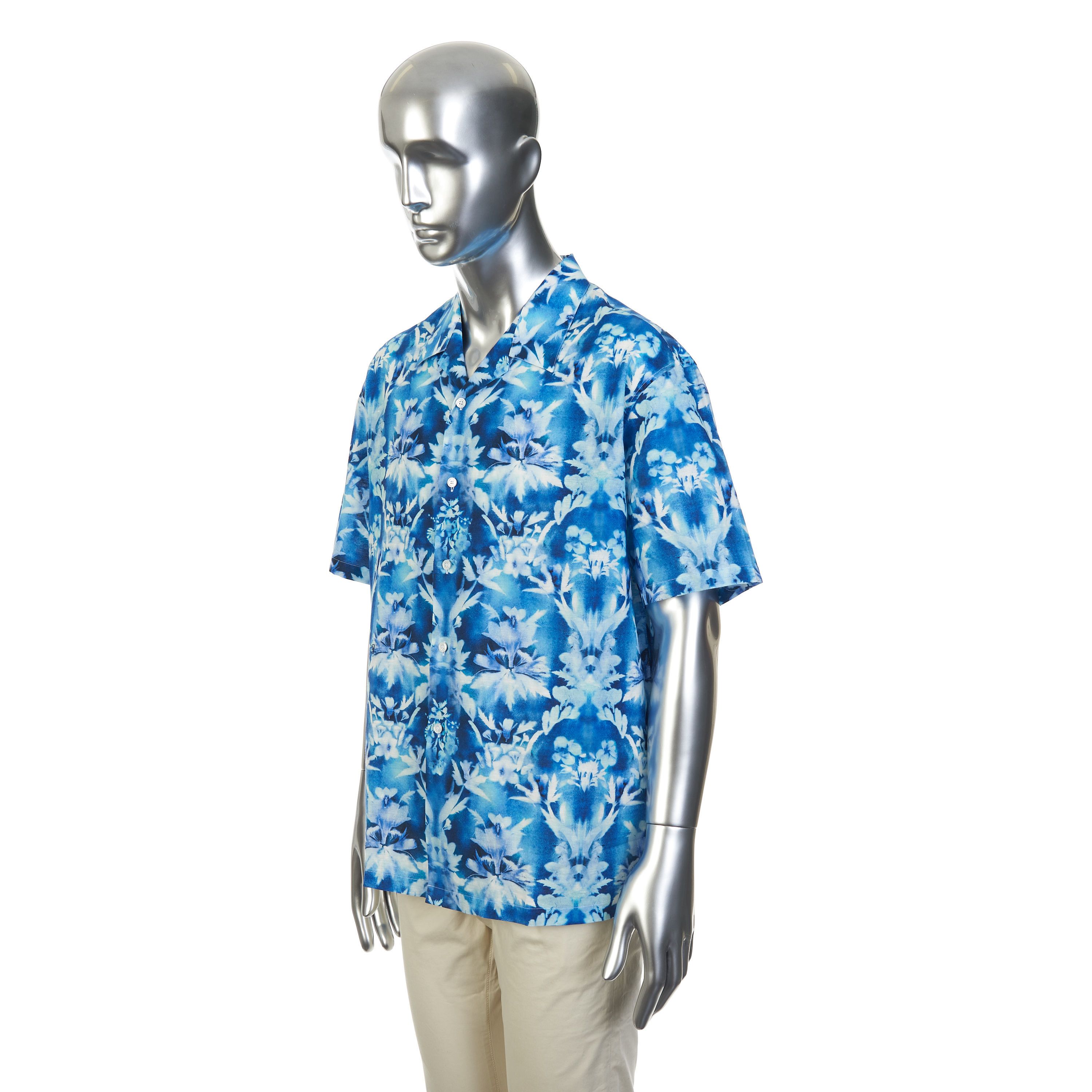 Berluti Hawaiian Shirt With Floral Print & Shortsleeves Size 44 Size US XL / EU 56 / 4 - 3 Thumbnail