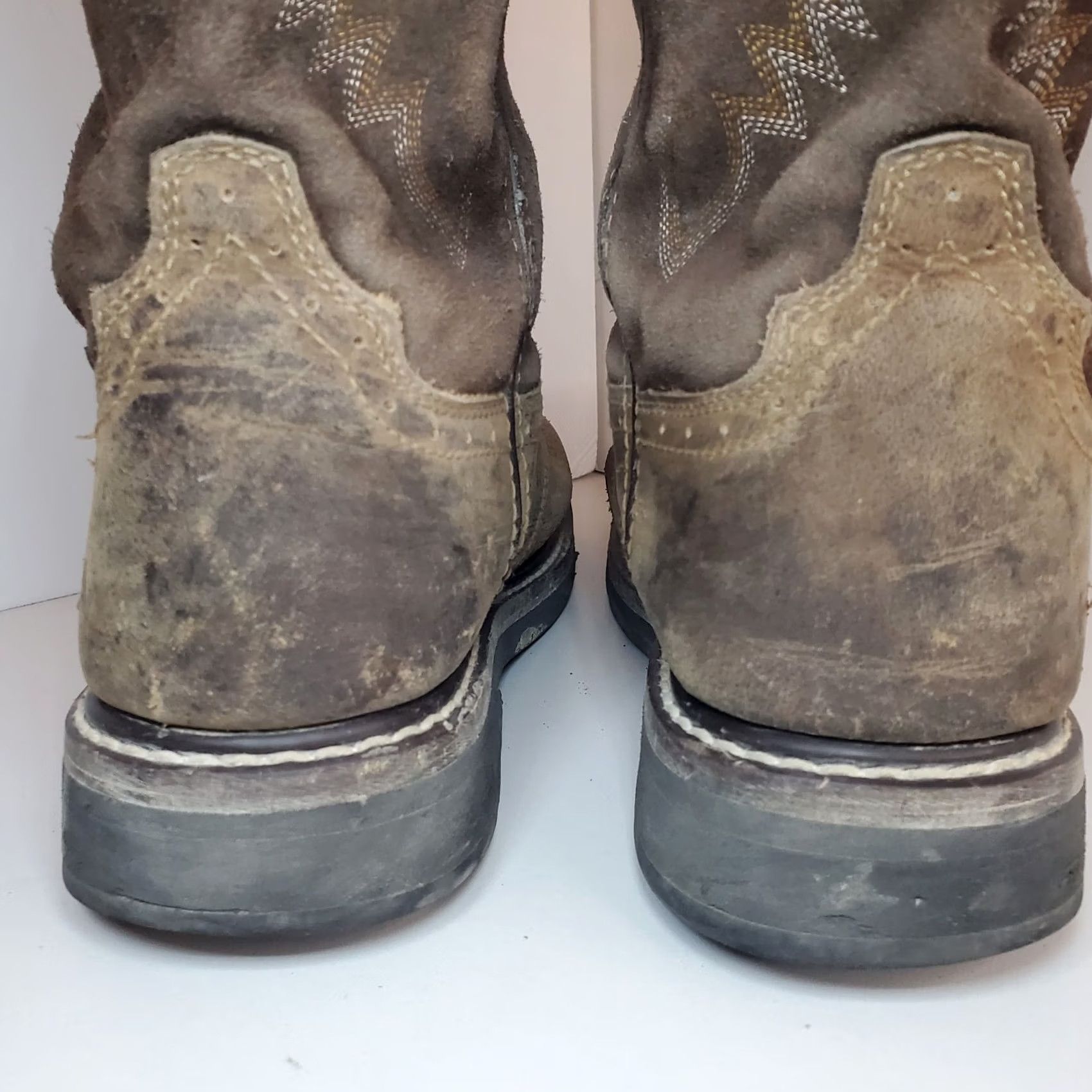 Vintage HISEA NINGO Mens 11M Steel Toe Western Work Boots Waterproof Cowboy Boot Square Size US 11 / EU 44 - 7 Thumbnail