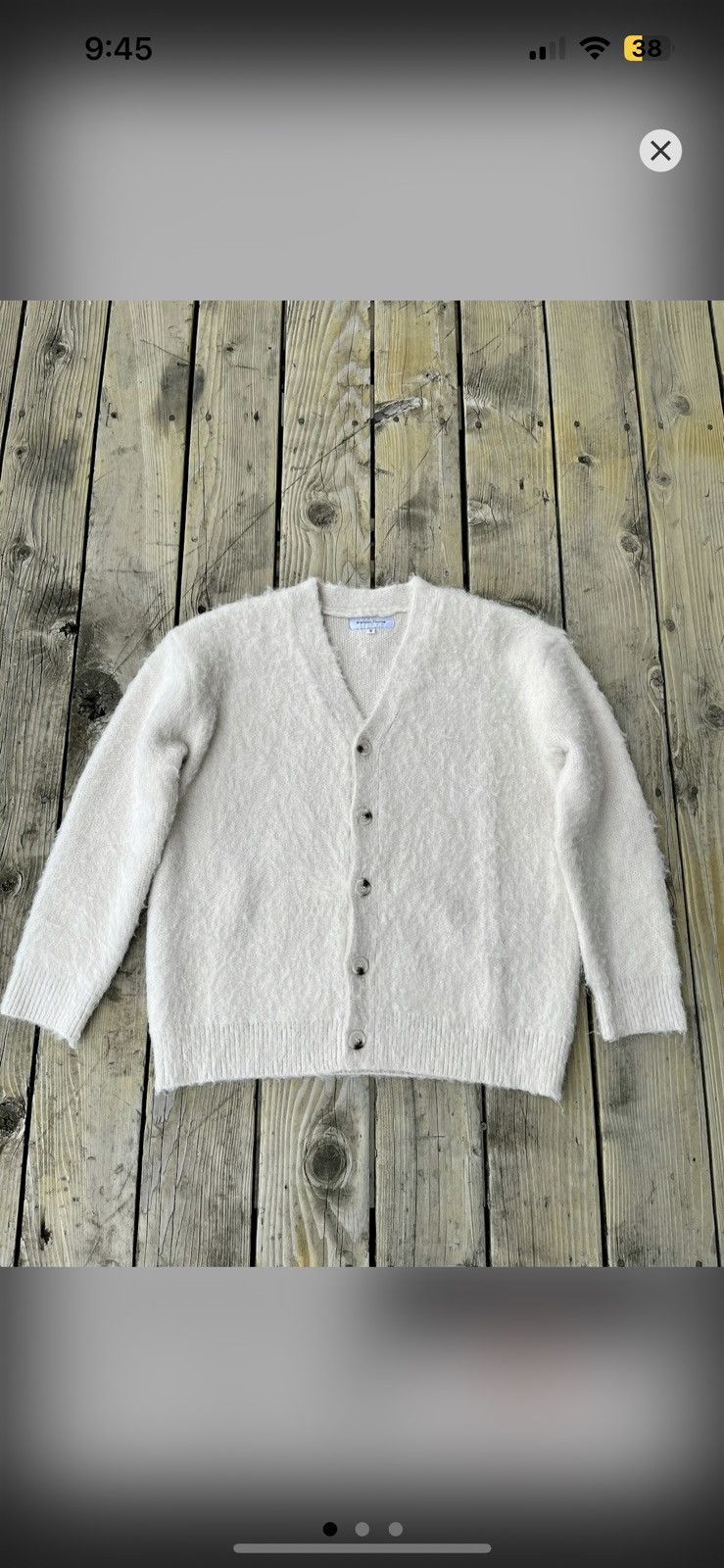 Vintage Shag Cardigan Cream Size US M / EU 48-50 / 2 - 3 Thumbnail