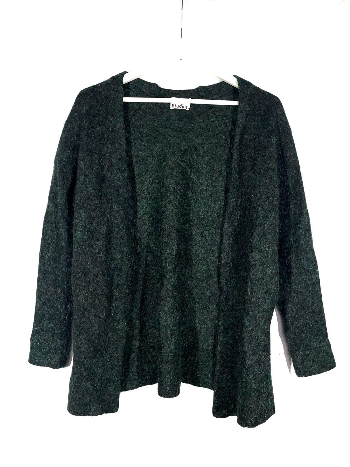 Acne Studios × Designer Acne Studios Mohair & Wool Green Cardigan Size XS Pockets Size XS / US 0-2 / IT 36-38 - 1 Thumbnail