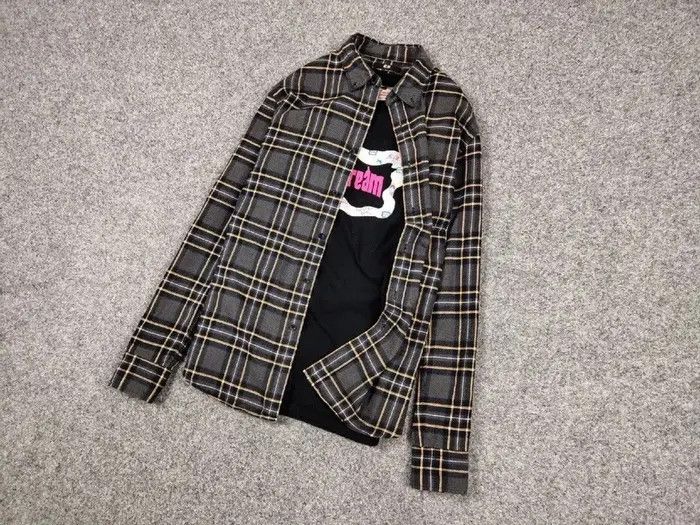 Flannel Vintage Flannel Shirt Checkered Travis Scott Style Hype Size US M / EU 48-50 / 2 - 3 Thumbnail