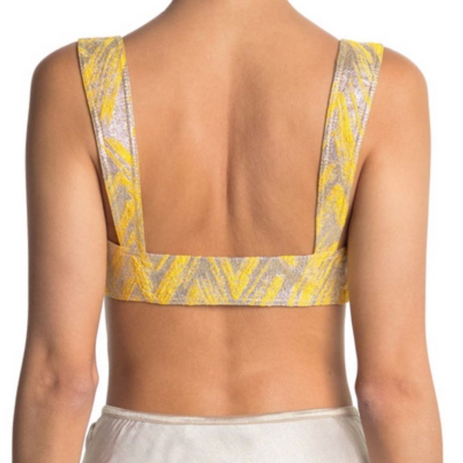 Moschino New with tag Moschino Couture Metallic Cropped Blouse Bra Size M / US 6-8 / IT 42-44 - 4 Thumbnail