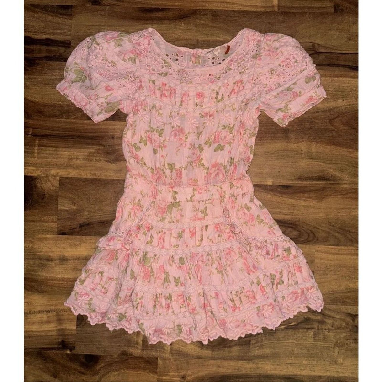 LoveShackFancy LoveShackFancy Augustine Floral Mini Dress - Size Medium Size M / US 6-8 / IT 42-44 - 2 Thumbnail