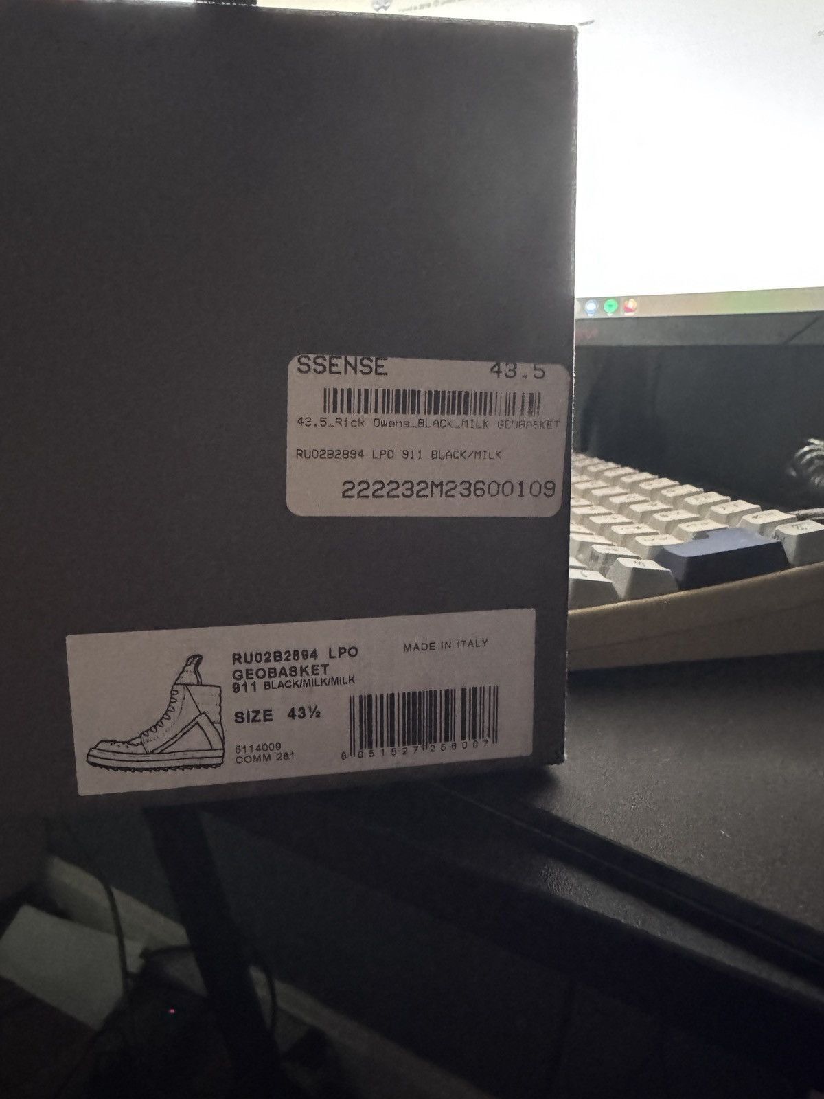 Rick Owens Jumbo Lace Padded Sneaker Low Amethyst Milk