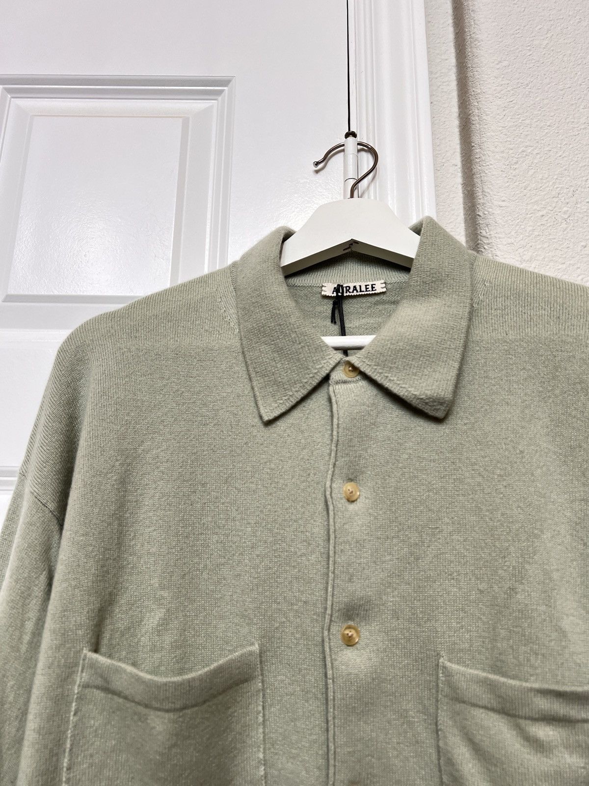 Auralee Mint colored full cashmere knit cardigan size 5 Size US XL / EU 56 / 4 - 3 Thumbnail