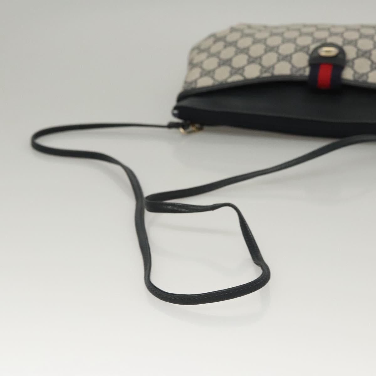 Gucci GUCCI GG Supreme Shoulder Bag Pvc Navy Gold 39 02 026 Size ONE SIZE - 7 Thumbnail