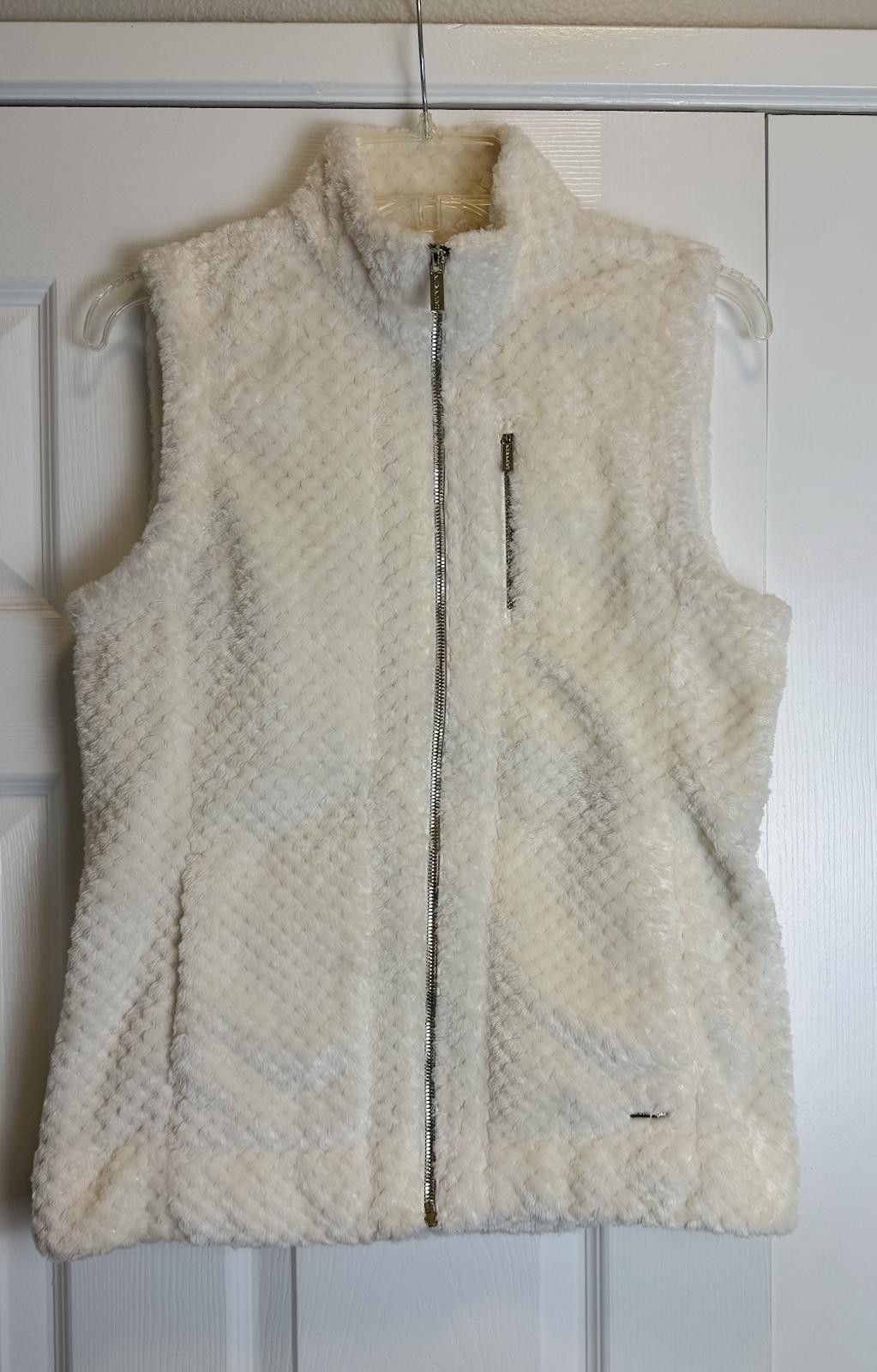 Calvin Klein Cozy Cream Calvin Klein Faux-Fur Zip Vest (XS) Size XS / US 0-2 / IT 36-38 - 1 Thumbnail