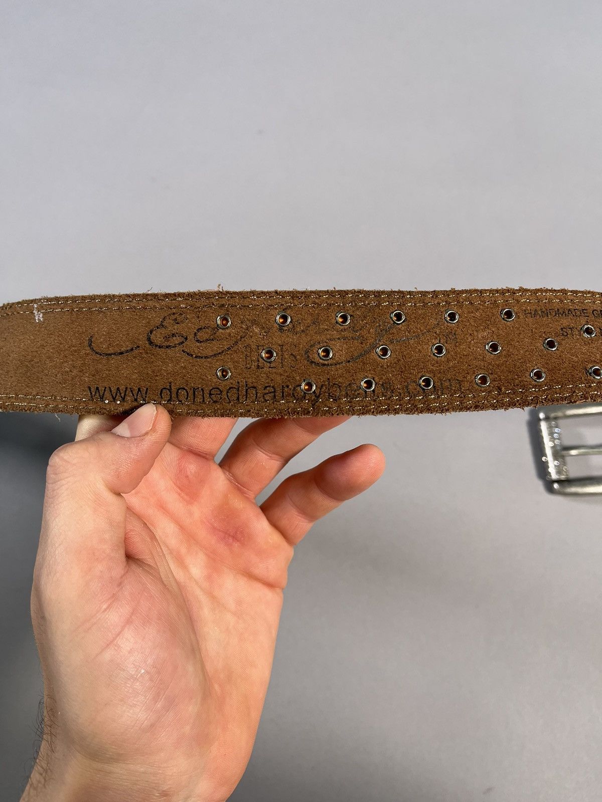 Ed Hardy Ed Hardy Love Slowly Skull Studded Gem Belt Size 30 - 6 Thumbnail
