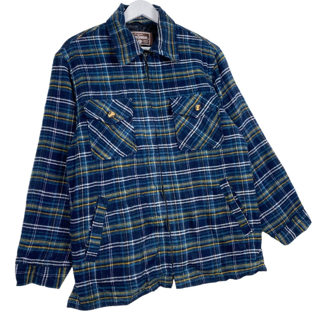 Japanese Brand × Vintage 💥GARAM DEBUTANT TARTAN WORKER RETRO JACKET Size US M / EU 48-50 / 2 - 3 Thumbnail