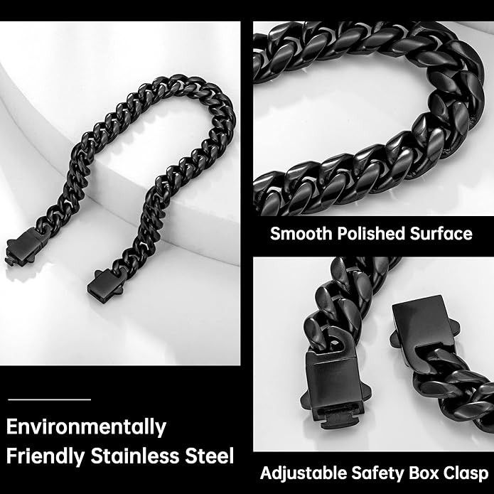 Other Men's cuban link chain bracelet 8inch Size ONE SIZE - 4 Thumbnail