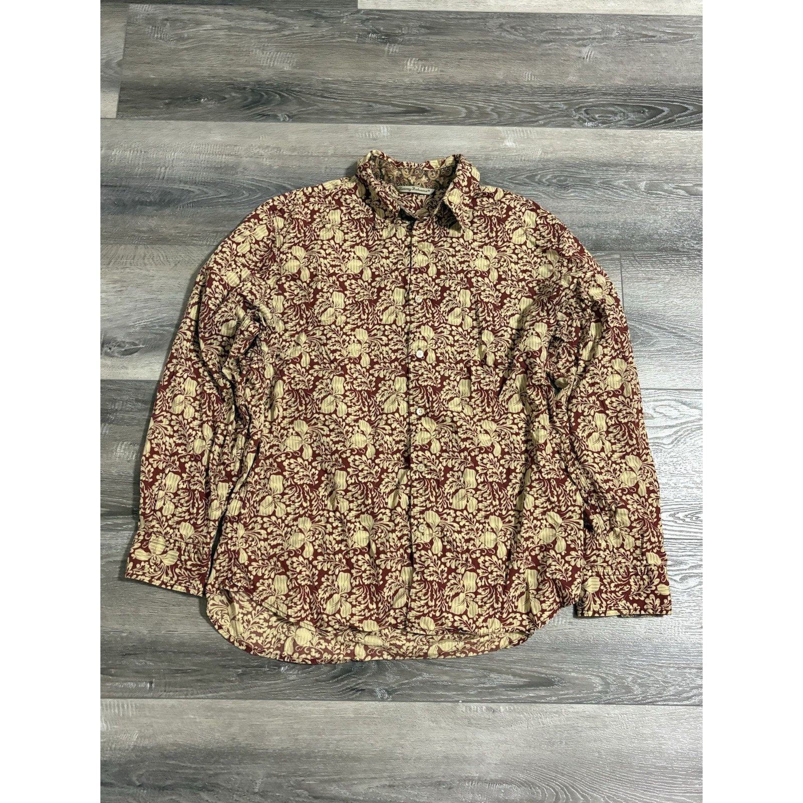Tommy Bahama Tommy Bahama Red Floral Long Sleeve Button Up - Men’s Large Size US L / EU 52-54 / 3 - 1 Thumbnail