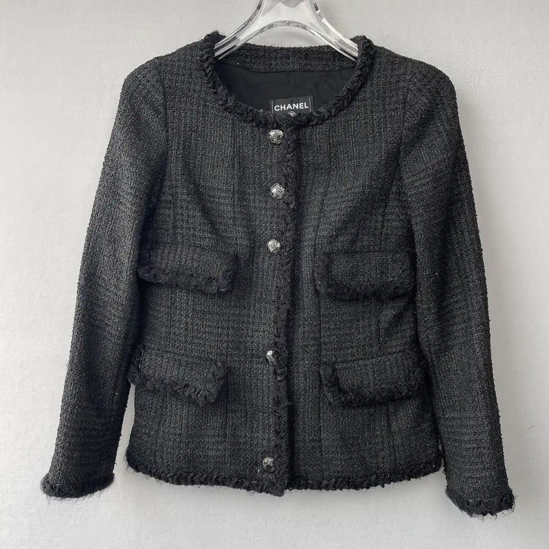 Chanel Chanel Black Women's Jacket Size S 0089 Size S / US 4 / IT 40 - 1 Thumbnail