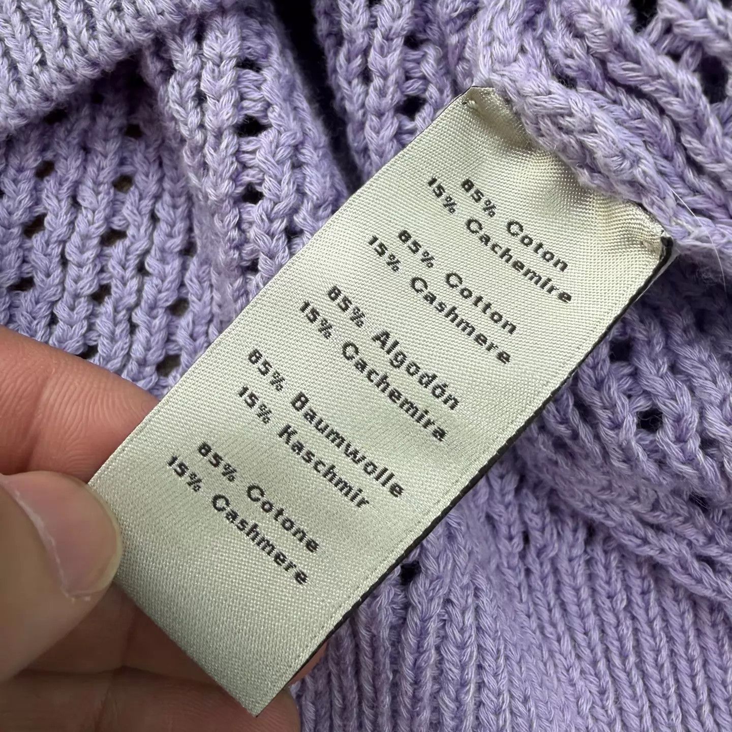 Hermes Hermes Cashmere Open Knit Cardigan Size S Like New Size S / US 4 / IT 40 - 5 Thumbnail