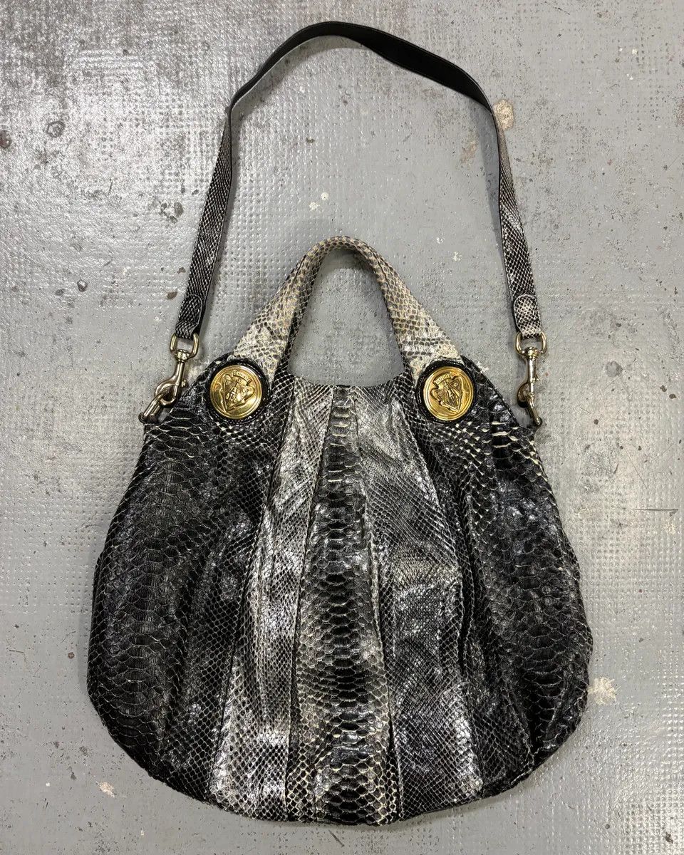 Gucci AW2007 Gucci Black & Grey Python Hysteria Babouska Shopper Handle Bag Size ONE SIZE - 1 Thumbnail