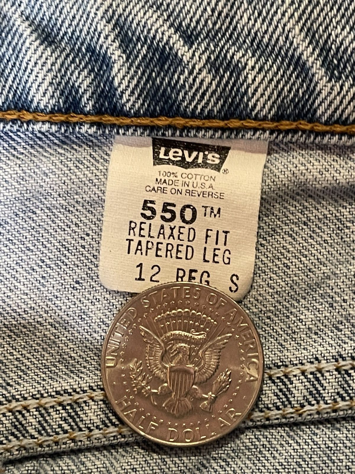 Levi's Vintage Levi’s 550s Made In USA Denim Jeans Size 30" / US 8 / IT 44 - 5 Thumbnail