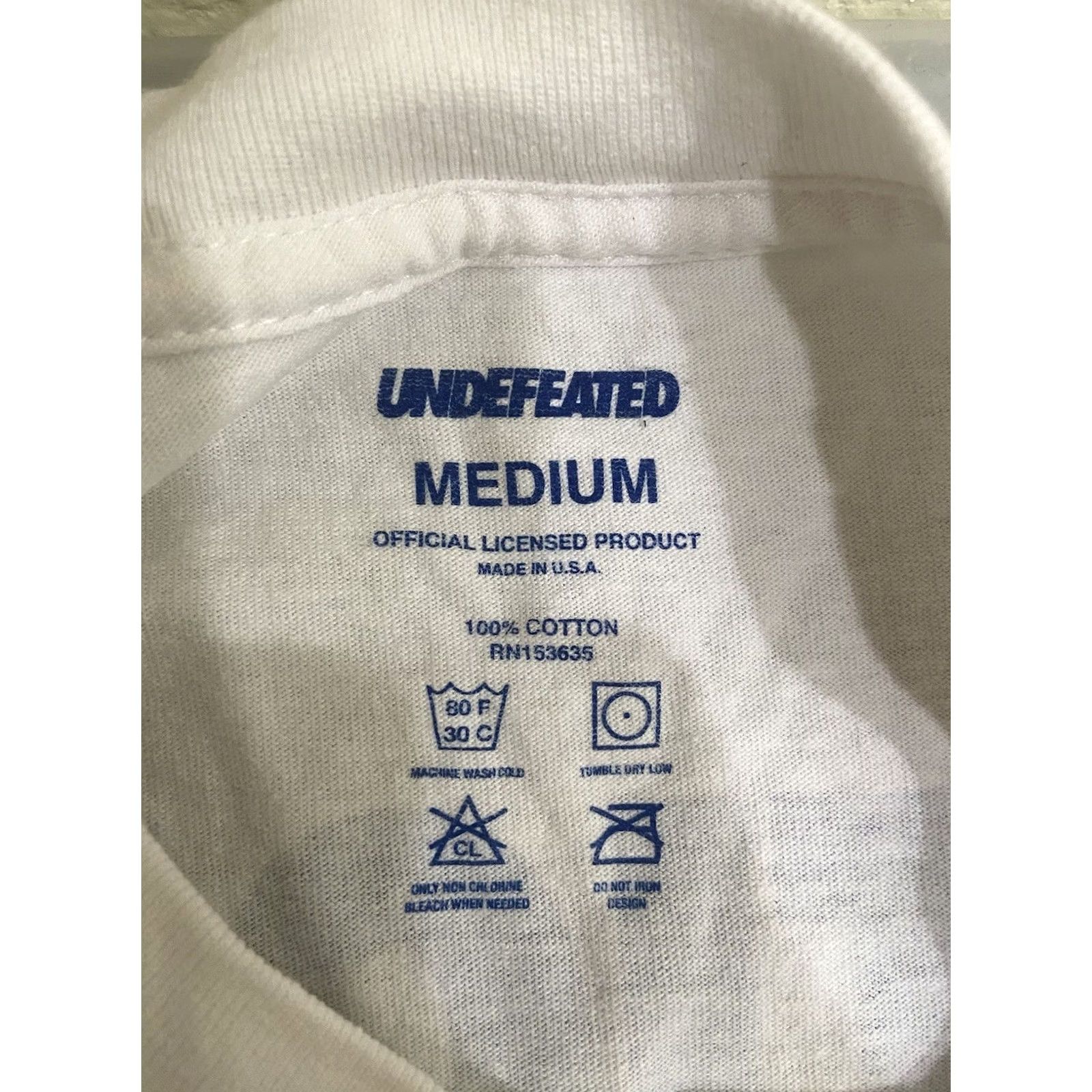 Undefeated Undefeated T-Shirt Baseball LA Dodgers Go Blue White Medium Mens Short Sleeve MLB Shirt M Size US M / EU 48-50 / 2 - 3 Thumbnail
