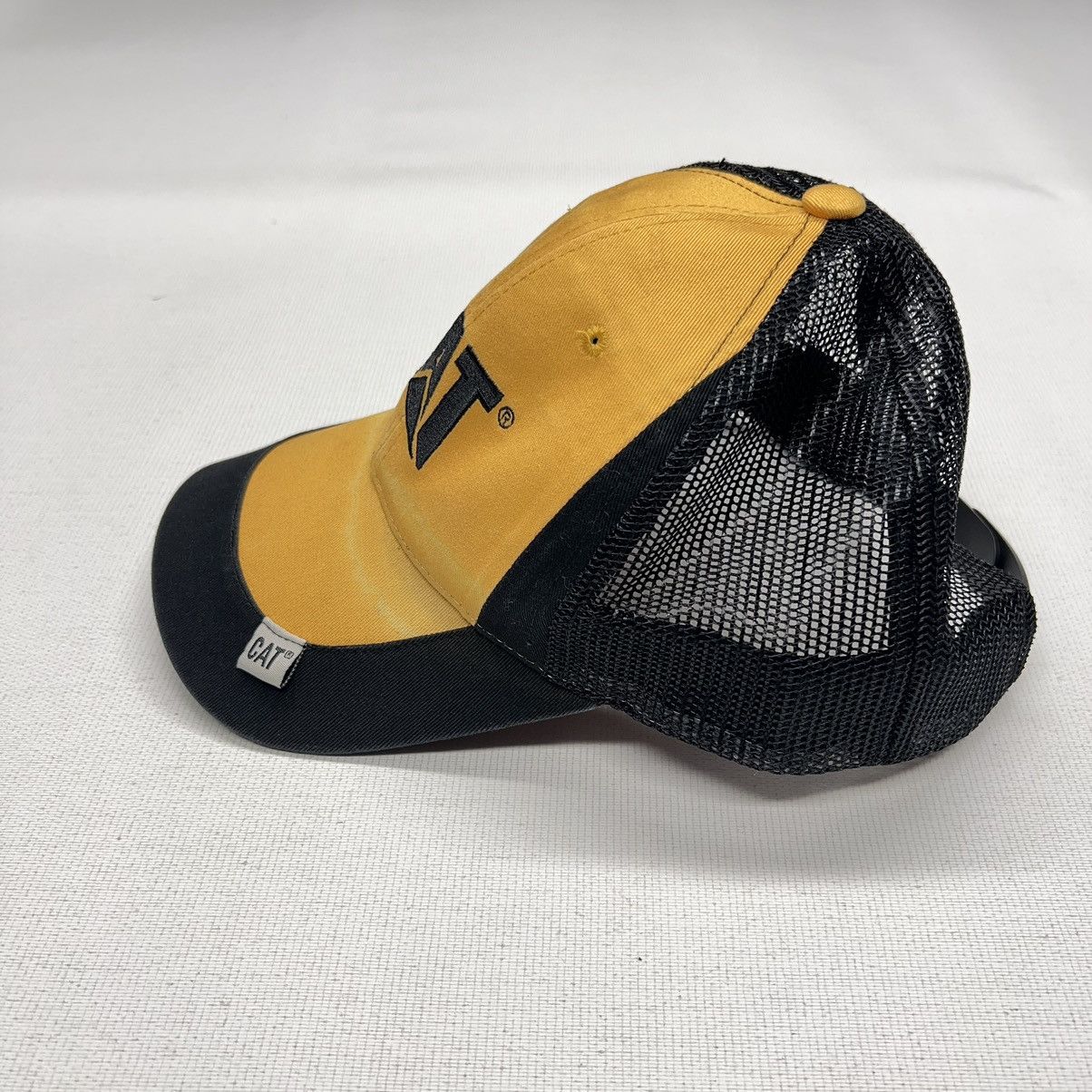 Caterpillar Cat Caterpillar Hat Yellow Black Snap Back Truck Machine Size ONE SIZE - 5 Thumbnail