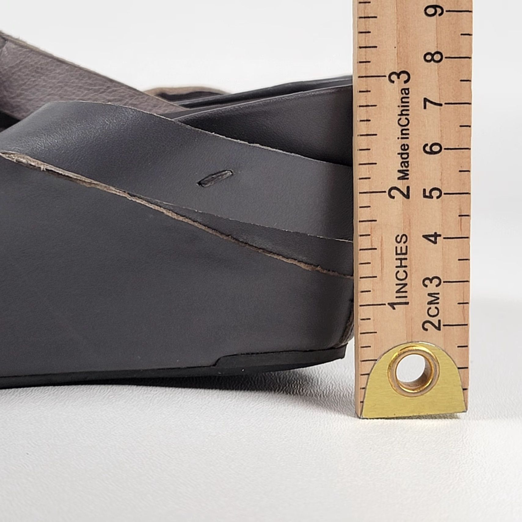 Vintage Tsubo Sandal Wedge Slide Black Size 7.5 US / 38.5 EU Womens Walking Casual Leather 1" Platform Size US 8 / IT 38 - 7 Thumbnail