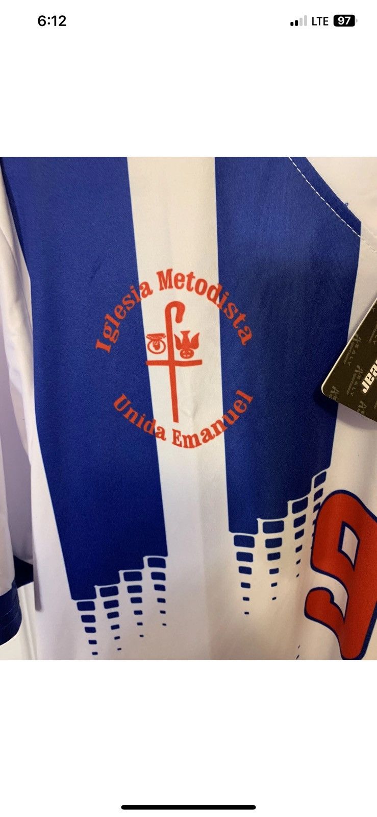Other New Healy mens sz L Chivitas FC blue white jerset NWT Size US L / EU 52-54 / 3 - 6 Thumbnail