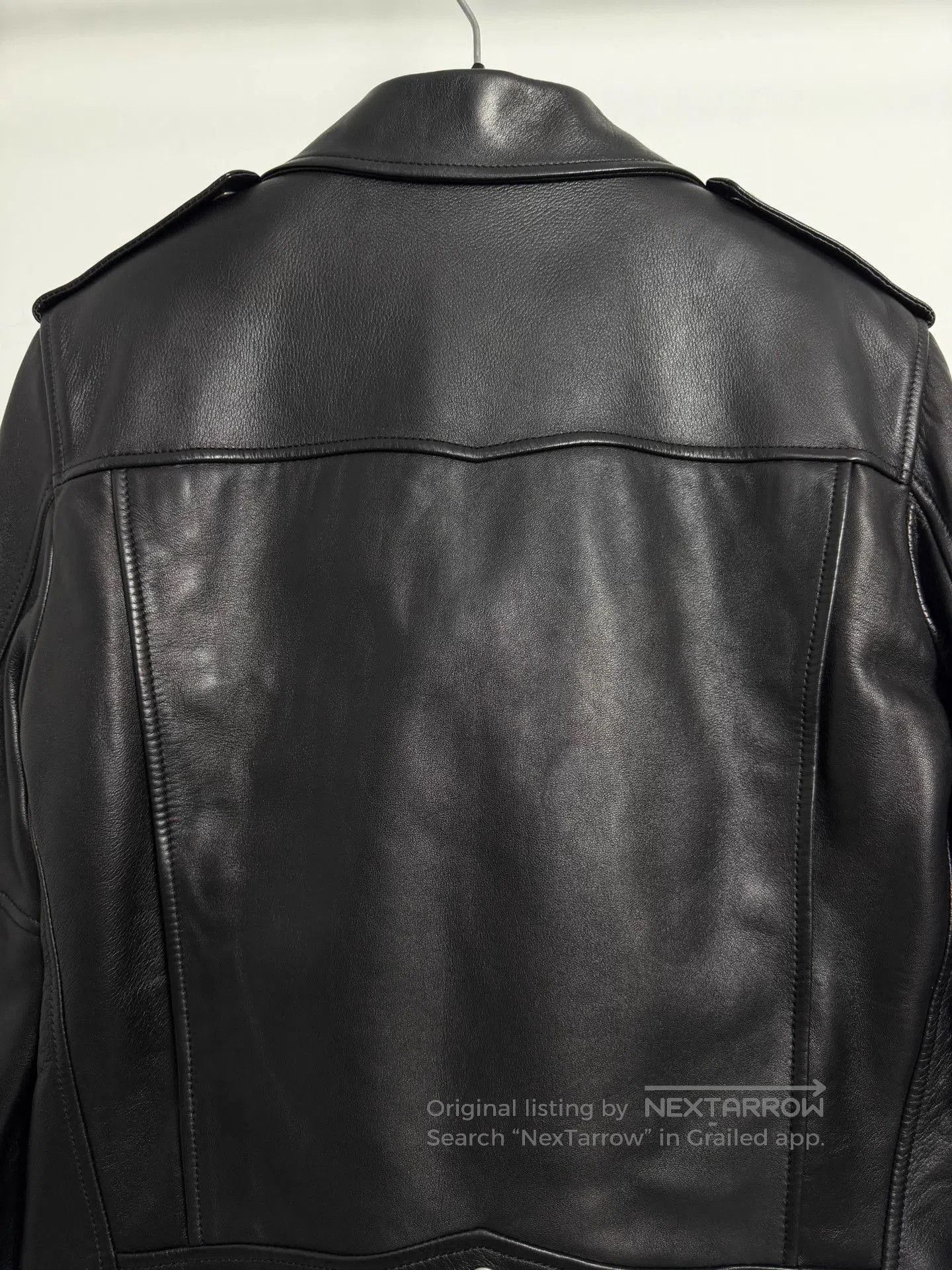 Saint Laurent Paris Black Leather Biker Jacket. Size US M / EU 48-50 / 2 - 4 Thumbnail
