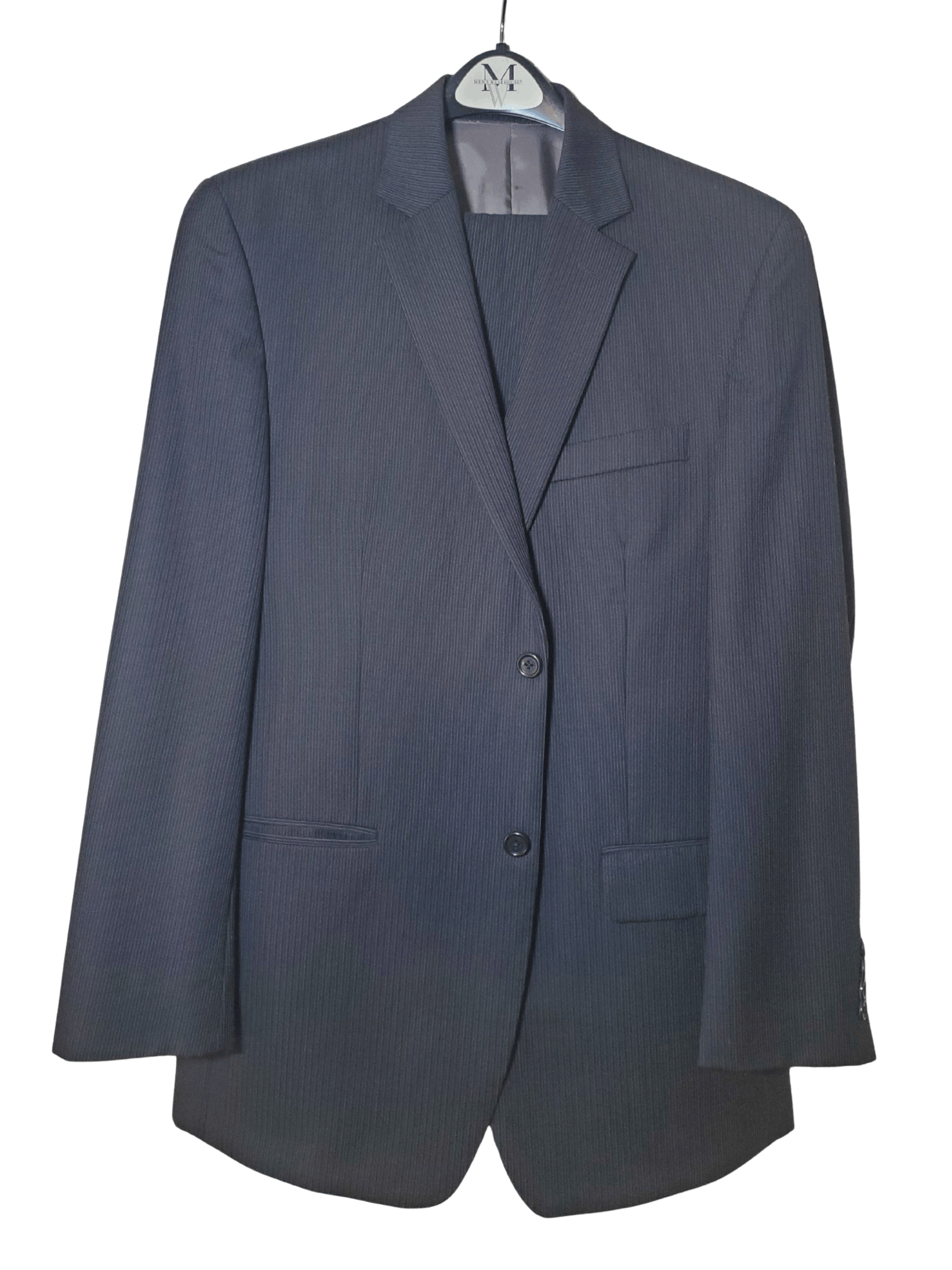 Joseph Abboud Joseph Abboud 3-Piece Suit - Black Pinstripe - (40R, 32x30) Size 40R - 1 Thumbnail
