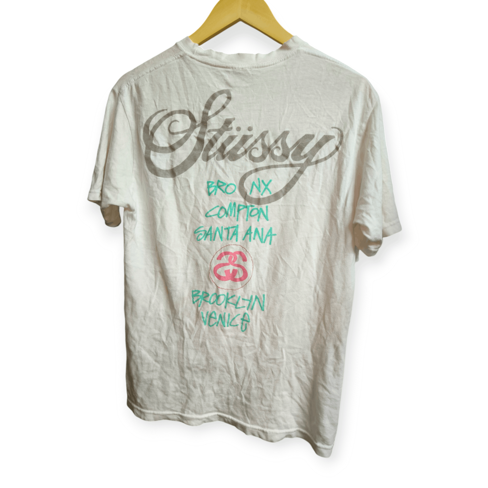 Stussy Collar Distressed World Tour Local Color Tee Size US M / EU 48-50 / 2 - 3 Thumbnail