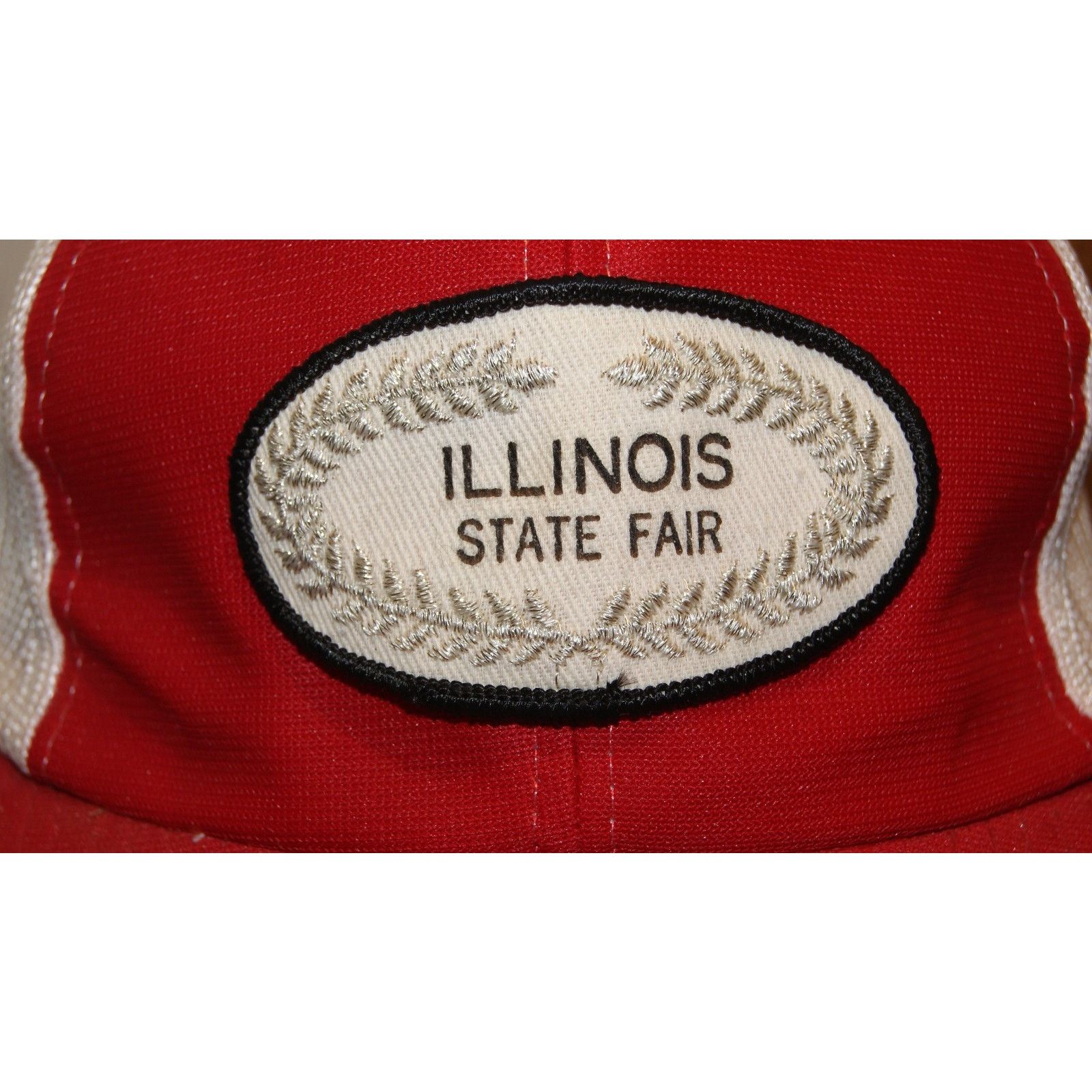Vintage VTG ILLINOIS STATE FAIR Patch Trucker Mesh Snap Hat Cap S/M Size ONE SIZE - 4 Thumbnail