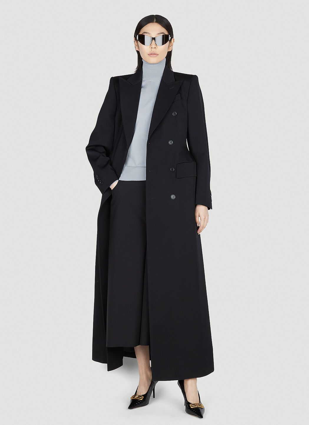 Balenciaga o1la1rc1a1024 Small Turtleneck Sweater in Grey Size L / US 10 / IT 46 - 2 Thumbnail