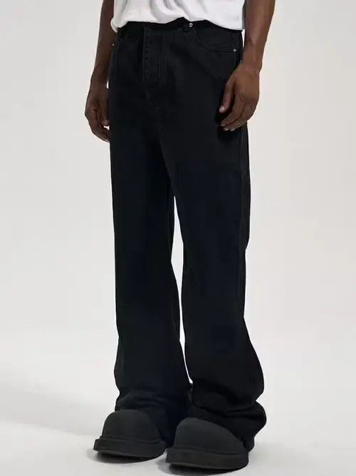 Vintage Black yuppie cleanfit flared jeans Size US 34 / EU 50 - 2 Thumbnail