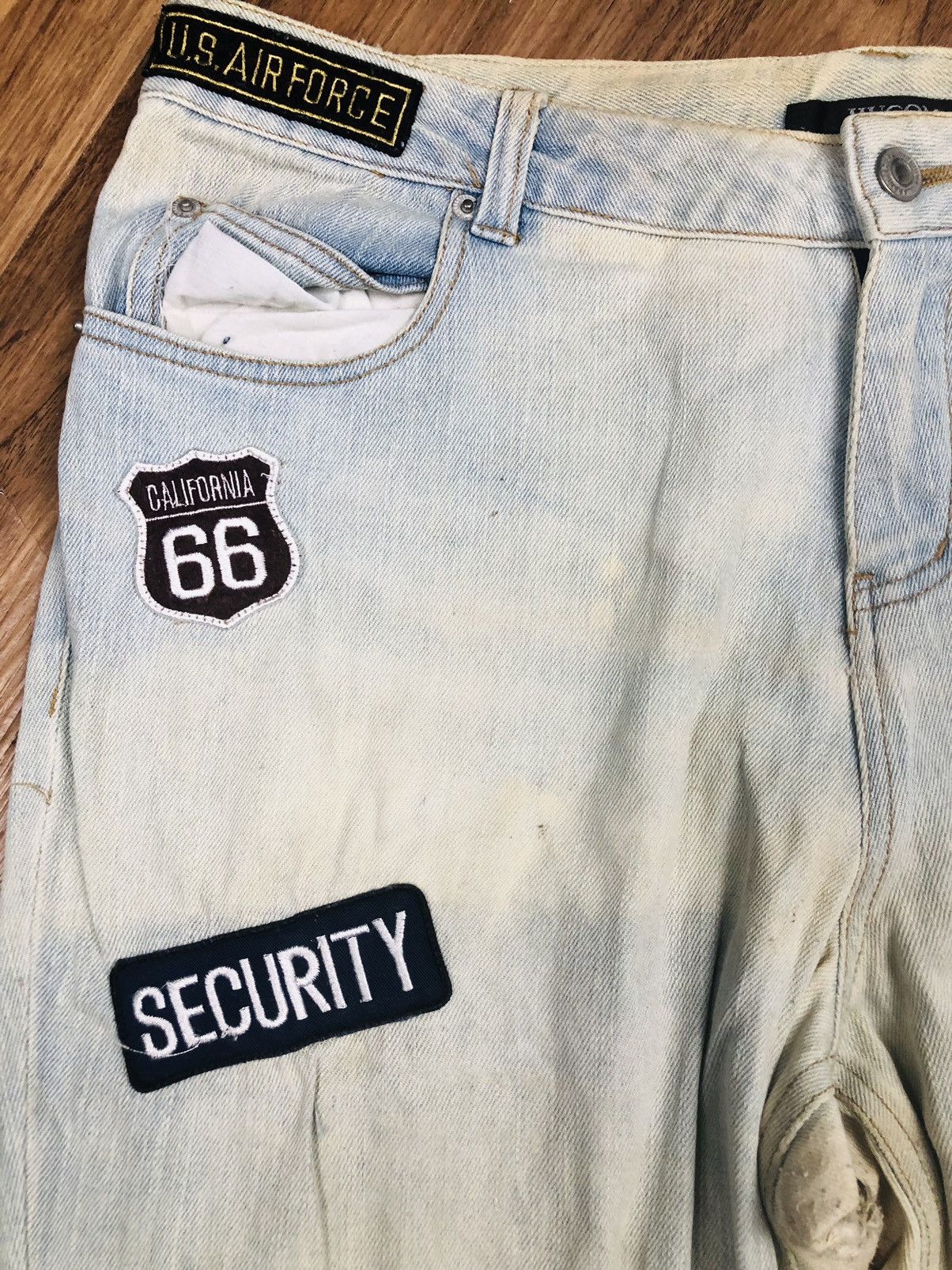 Other HUCOM Vintage Y2K Military Patchwork Jeans (37) Size 35" - 5 Thumbnail
