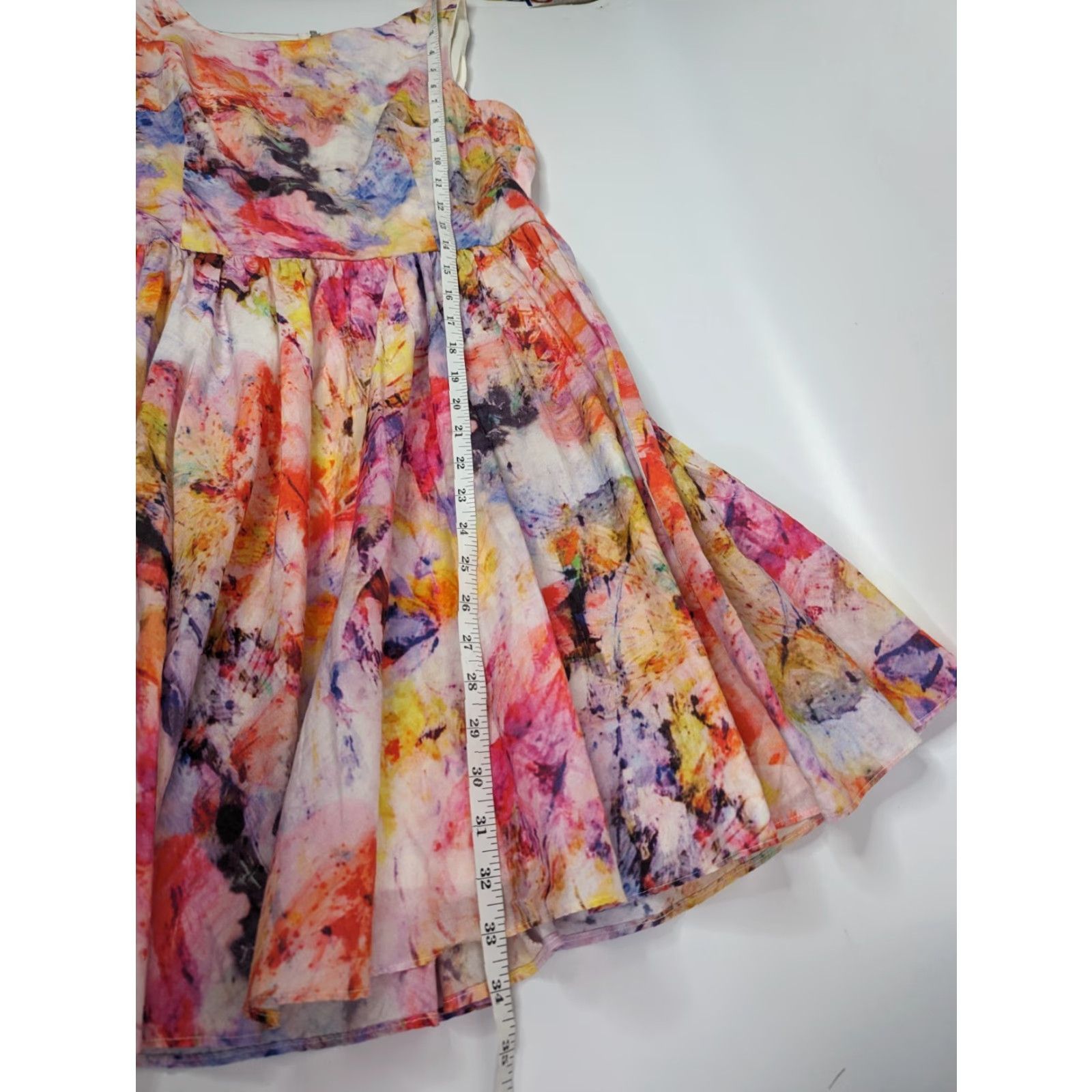 Betsey Johnson Betsey Johnson Womens Dress Purple Tie Dye Round Neck Zip Fit & Flare Midi 4 Casual Vintage No N/A Size S / US 4 / IT 40 - 6 Thumbnail