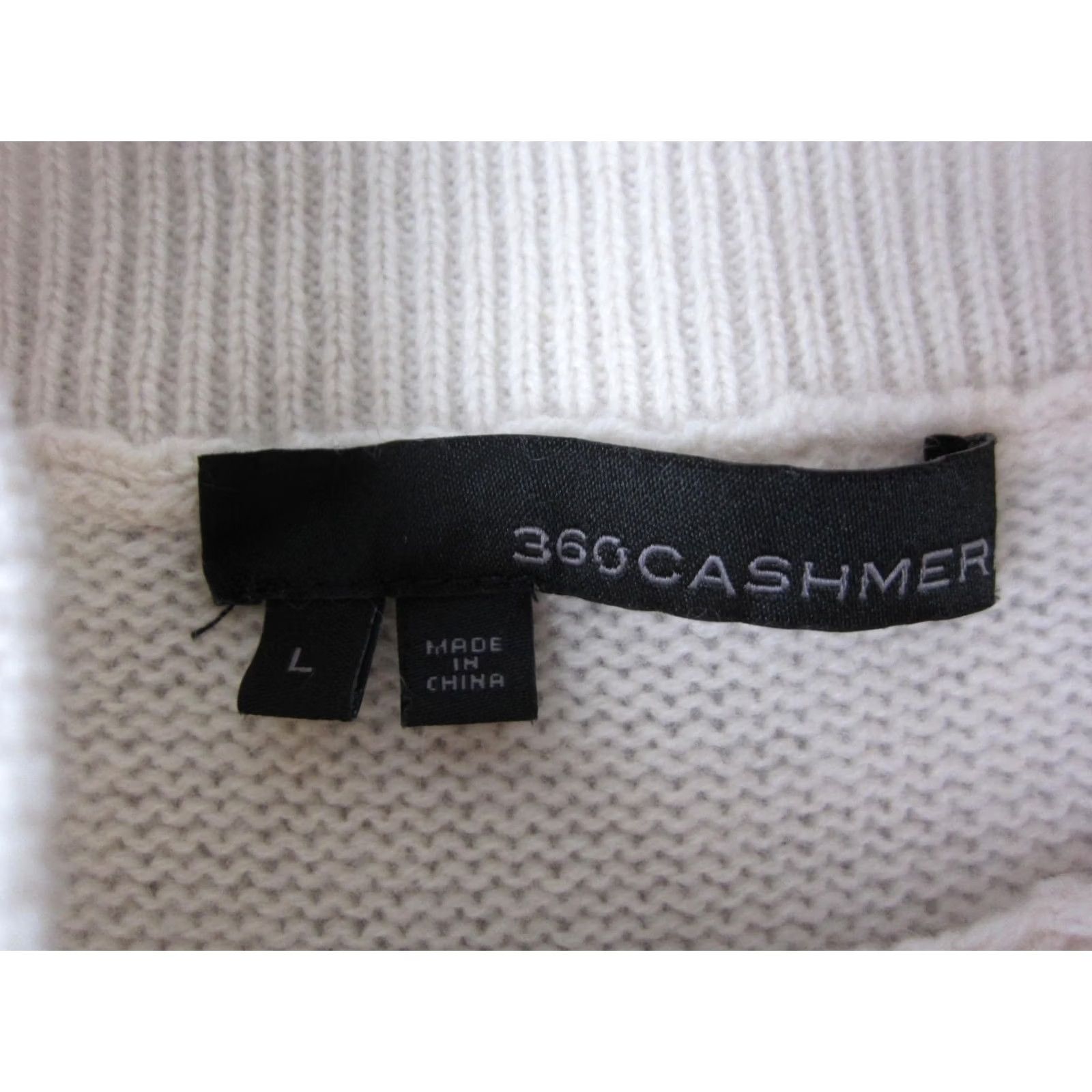 Vintage 360 Cashmere Sweater Womens Large Creme Logan Sleeveless Racerback Mock Neck Size L / US 10 / IT 46 - 3 Thumbnail