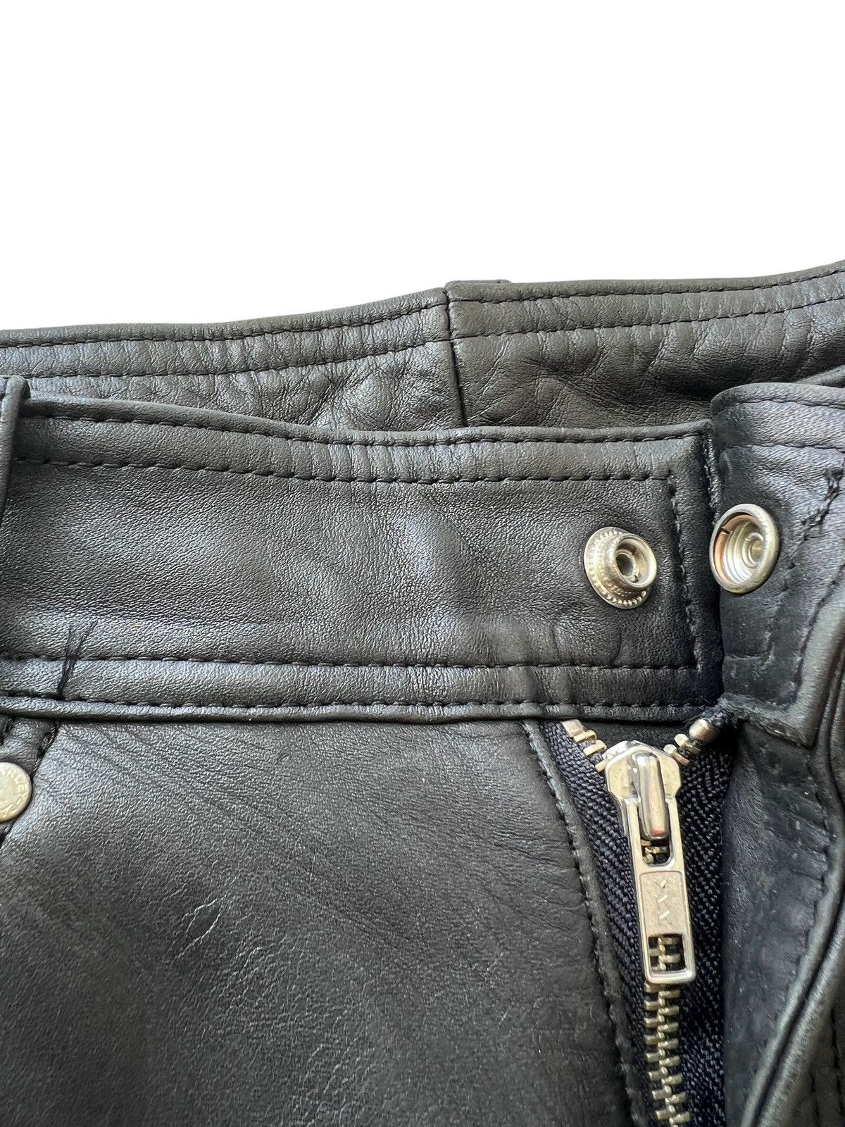 Harley Davidson × Leather × Vintage Vintage Harley Davidson Black Cowhide Bootcut Leather Pant Size US 29 - 7 Thumbnail
