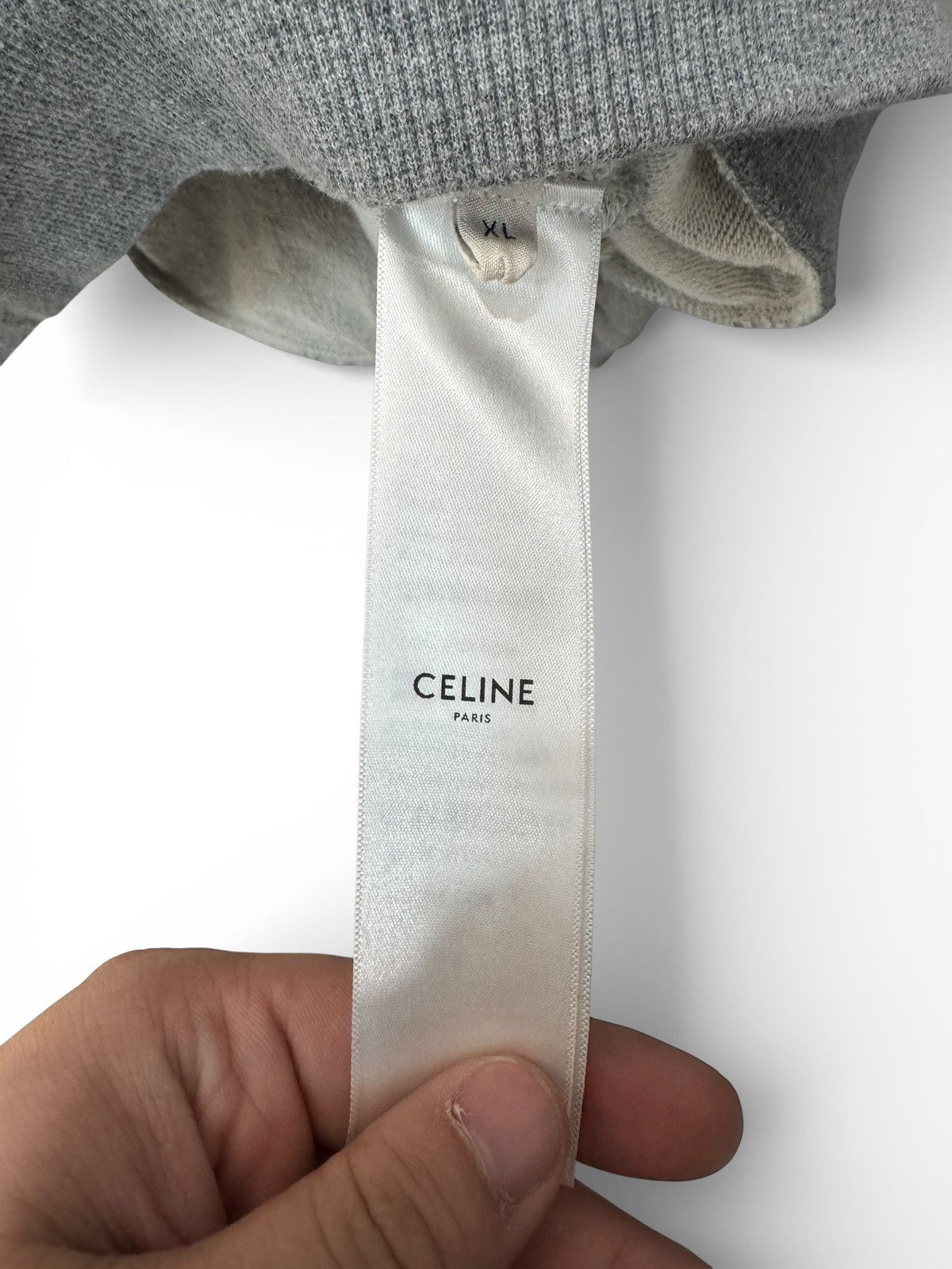 Celine Celine Gray Red Arc Logo Crewneck Size US XL / EU 56 / 4 - 4 Thumbnail